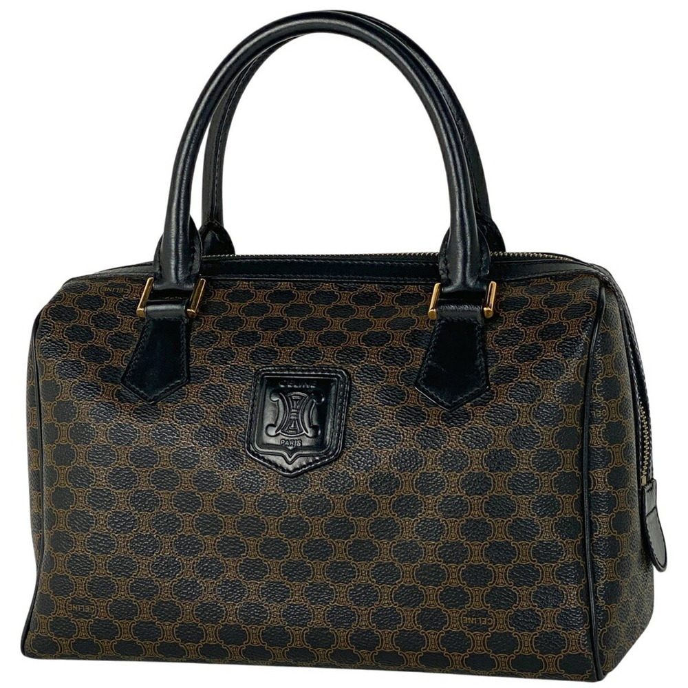 Celine Macadam handbag Boston bag canvas black